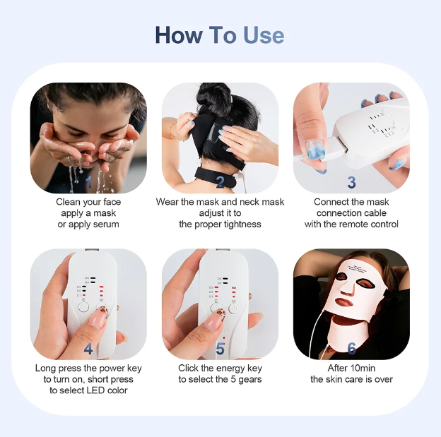LumaHaven 7-Colour LED Face & Neck Therapy Mask